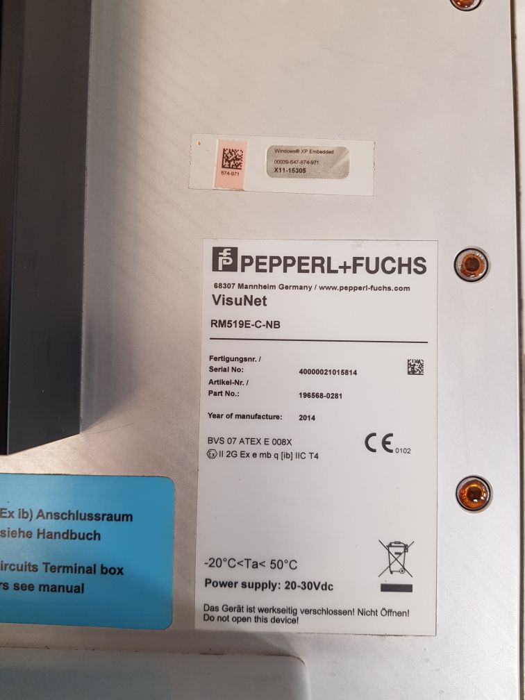 Pepperl+fuchs rm519e-c-nb monitor
