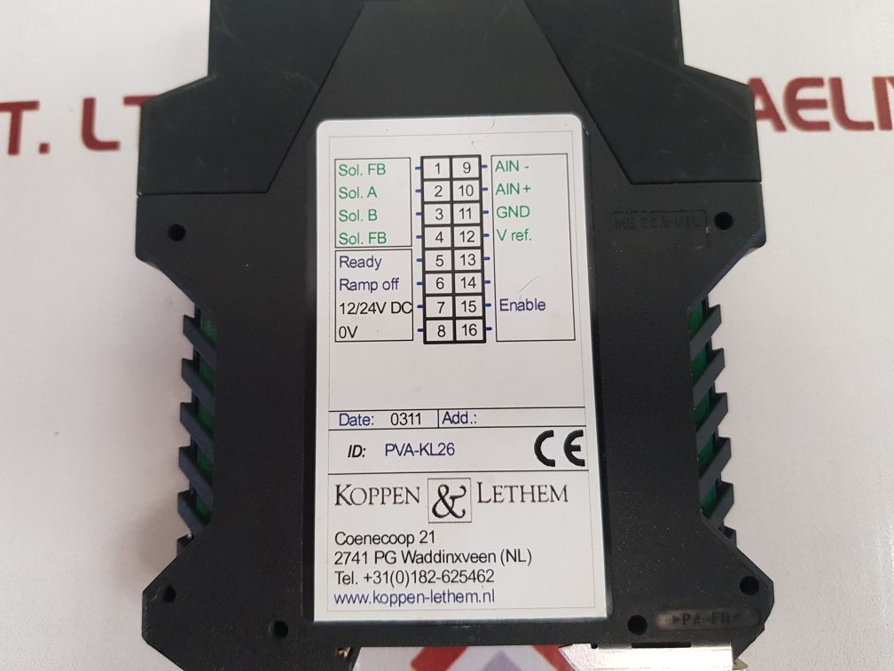 Koppen & Lethem Pva-kl26 Digital Signal Module 12/24Vdc