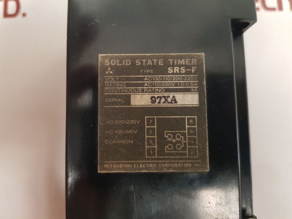 Mitsubishi Srs-f Solid State Timer 1 To 30 Sec