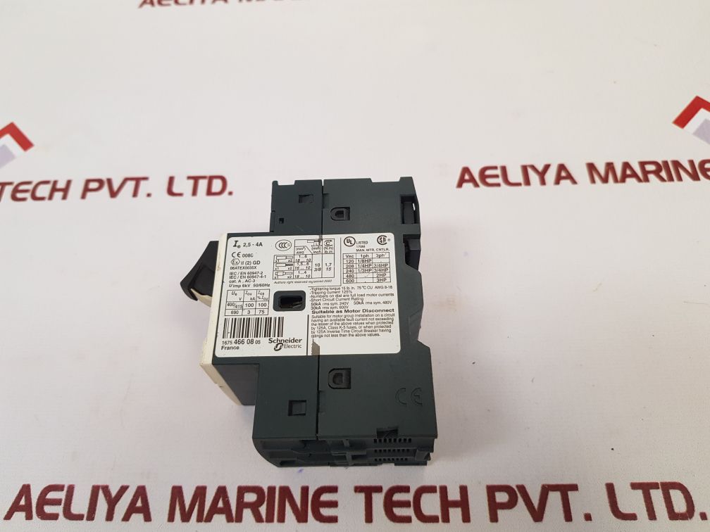 Telemecanique/Schneider Electric Gv2Me08/2.5-4A Motor Circuit Breaker