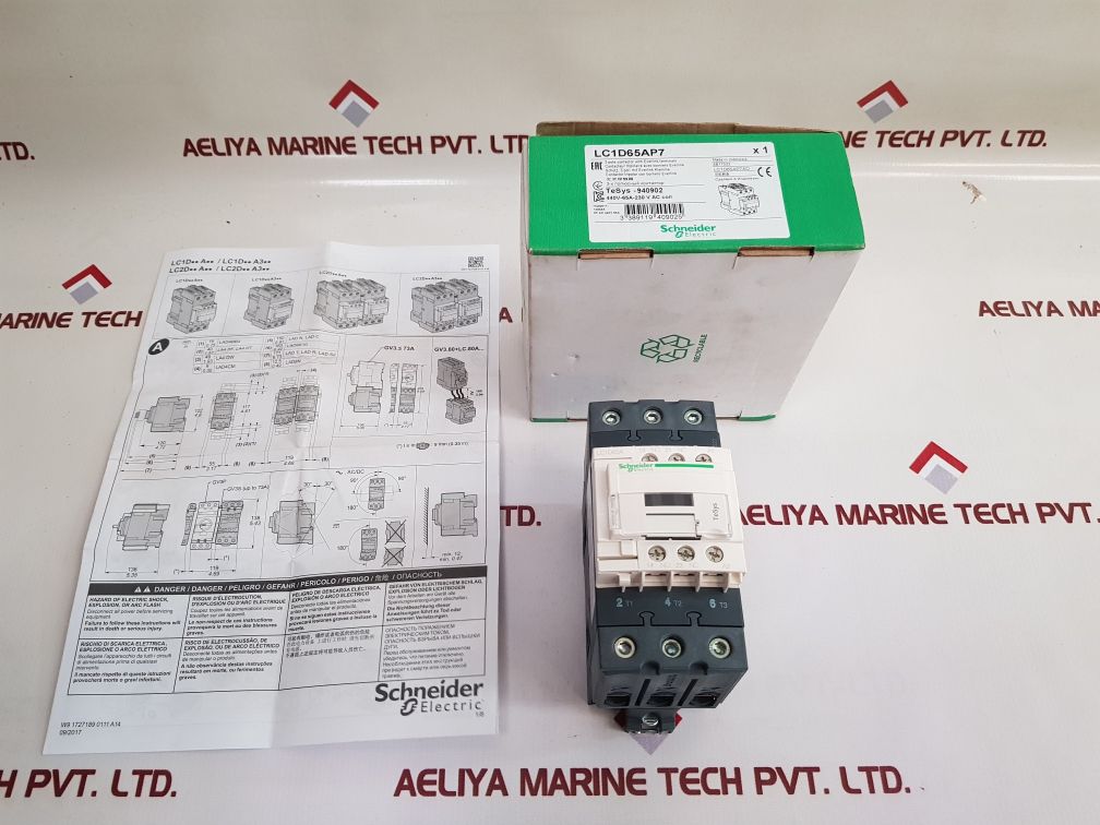 Schneider /Telemecanique Lc1D65Ap7 3 Pole Contactor