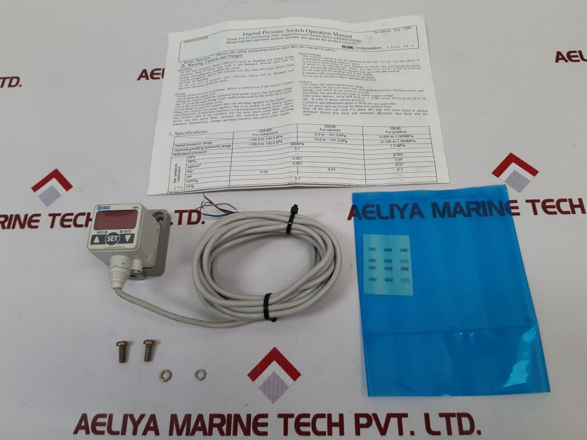 Smc Ise40-m5-62L Digital Pressure Switch 0.100~1.000 Mpa