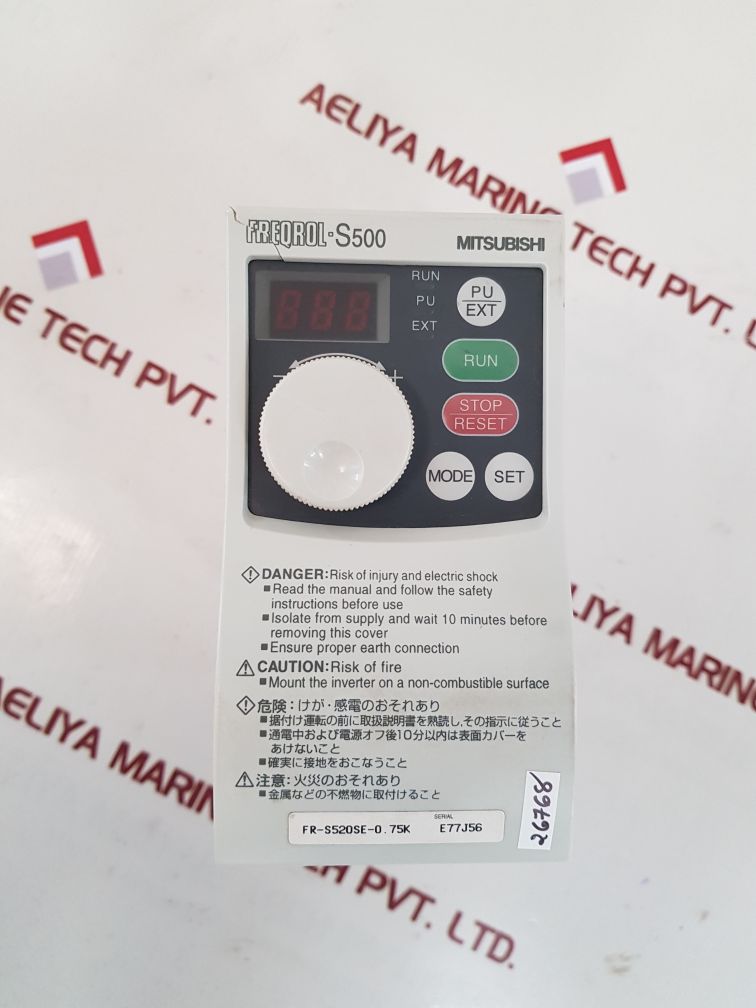 Mitsubishi fr-s520se-0.75k inverter freqrol-s500