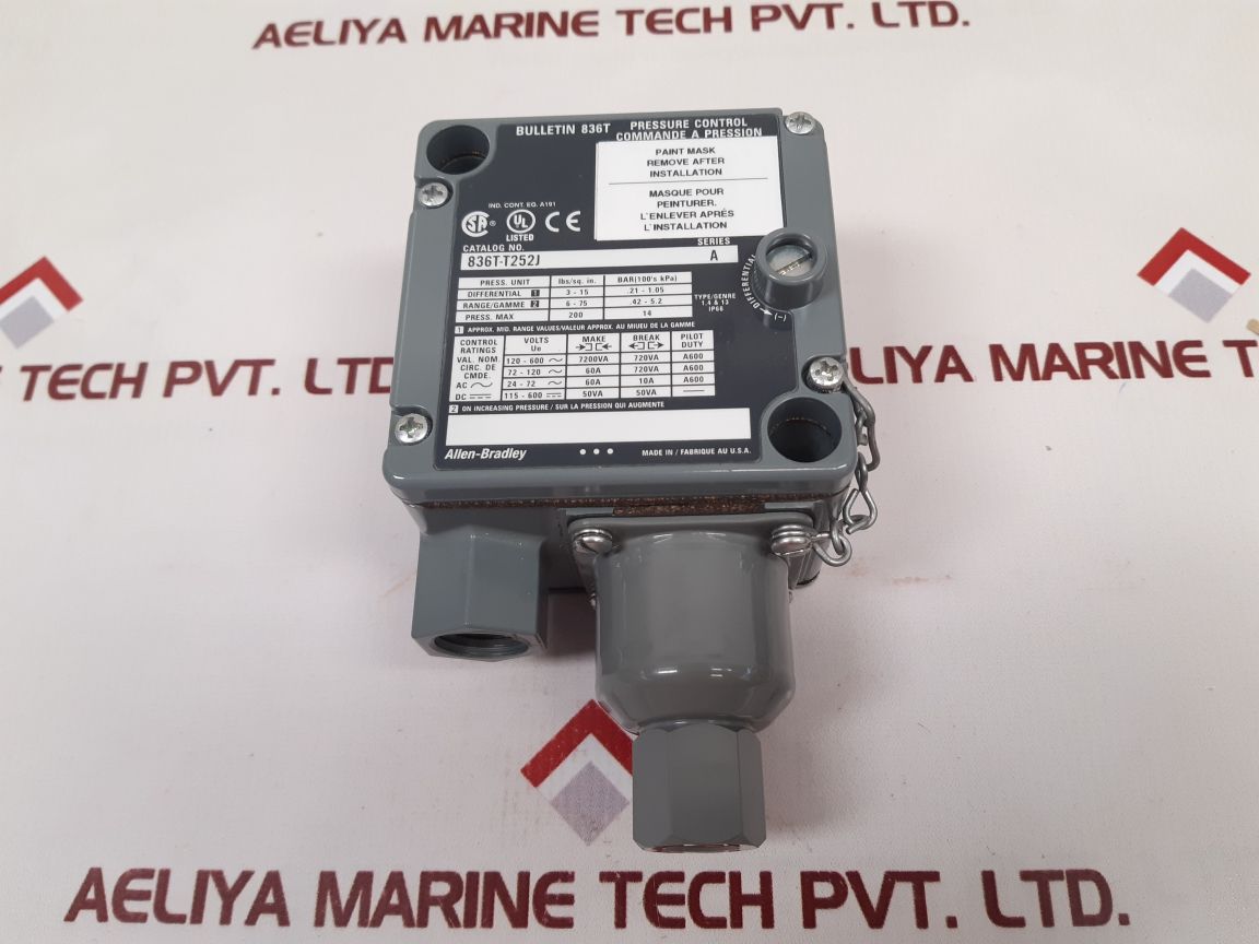 Allen-bradley 836T-t252J Bulletin 836T Pressure Control