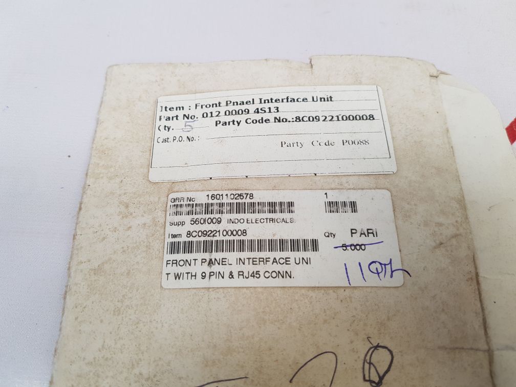 Indo Electricals 012 0009 4S13 Front Panel Interface Unit