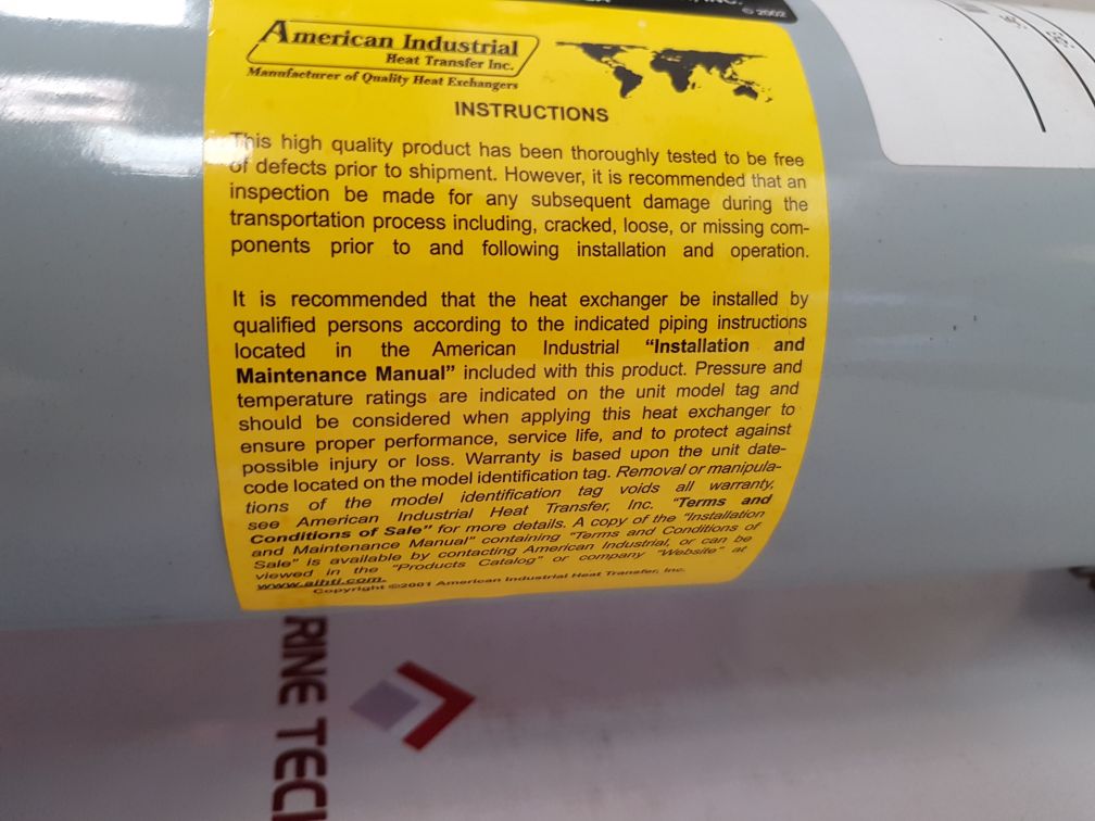 American Industrial Sae-1002-c6-fp-cnt-b 0918 Heat Exchanger