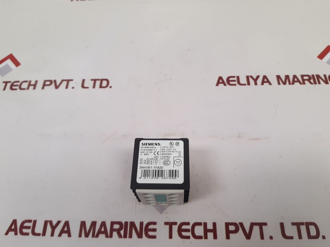 Siemens 3Rh1911-1Fa20 Auxiliary Contact Block