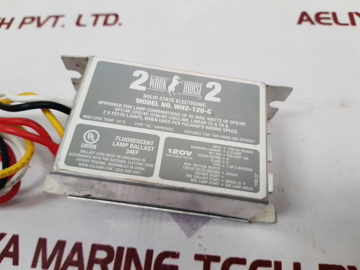 Fulham wh2-120-c fluorescent lamp ballast 34ef