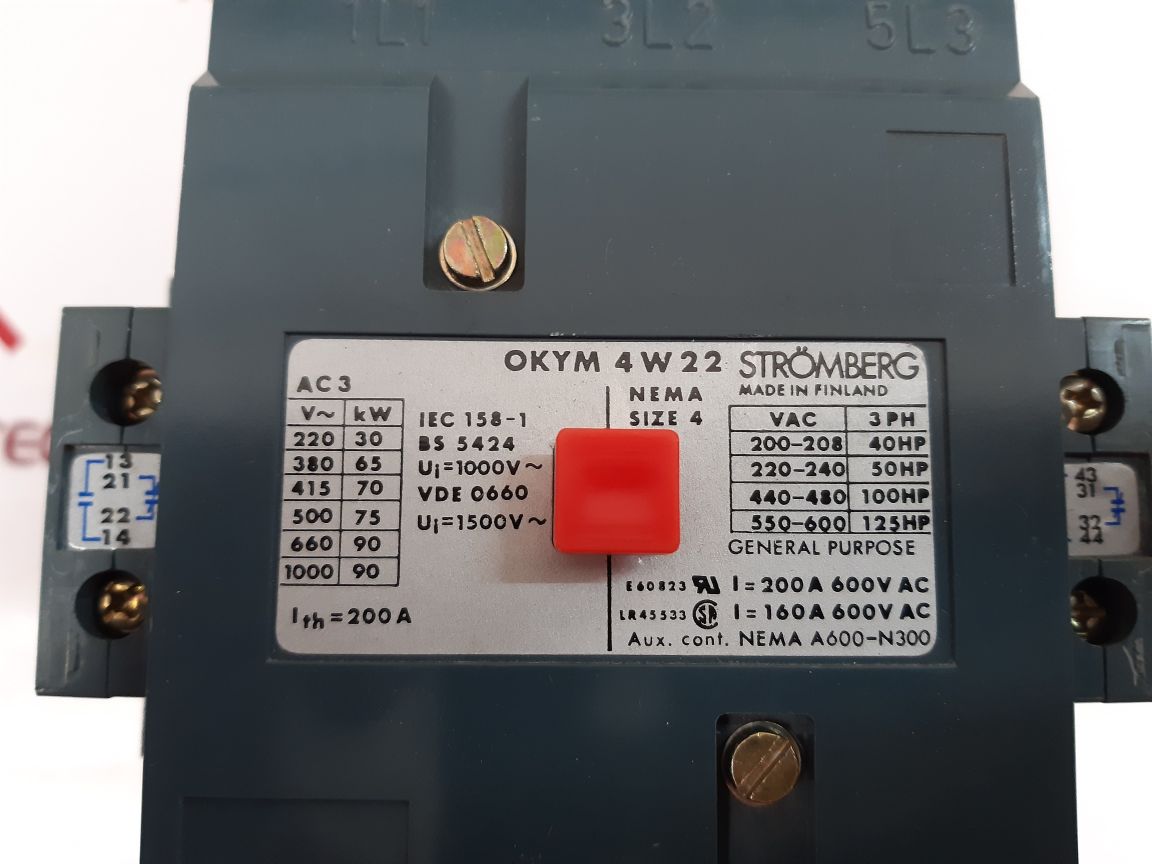 Stromberg Okym 4W22 General Purpose Contactor
