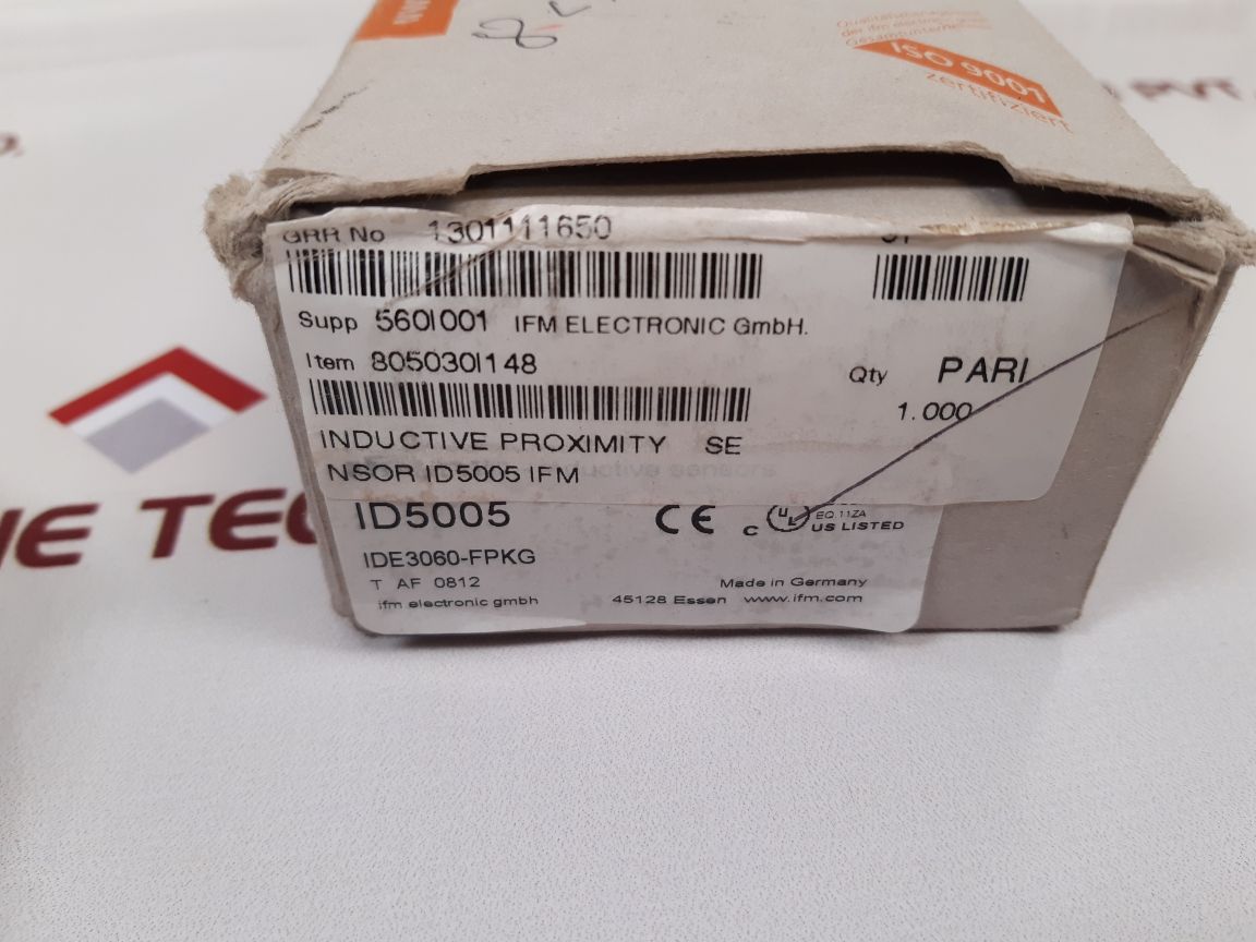 Ifm Electronic Id5005 Ide3060-fpkg Inductive Sensor With Efector100