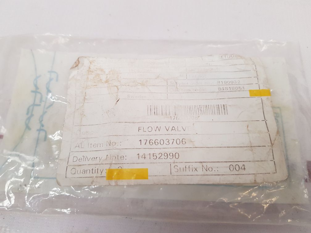 Alfa Laval 1766 037 06 Flow Valve