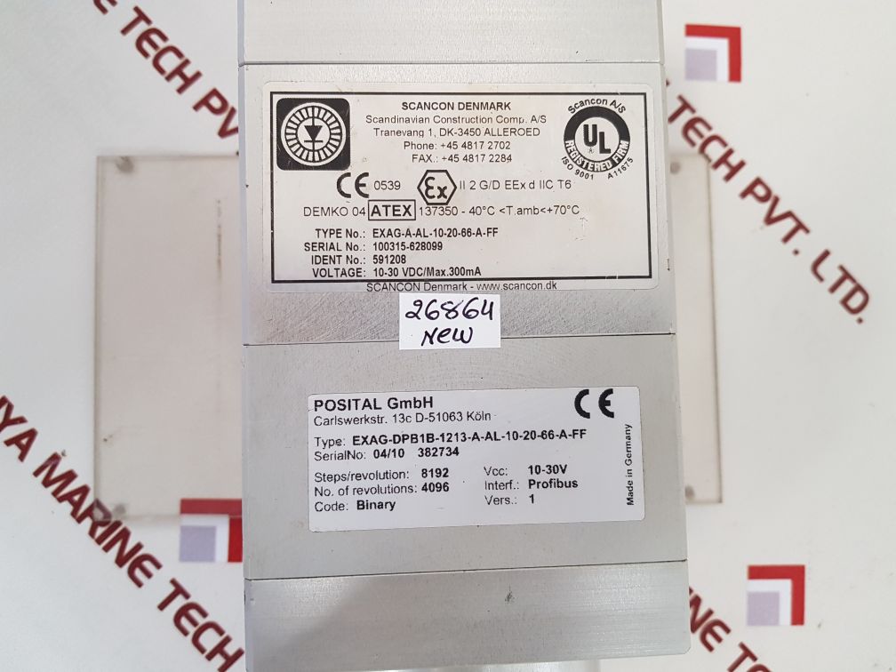 Scancon exag-a-al-10-20-66-a-ff encoder exag-dpb1b-1213-a-al-10-20-66-a-ff