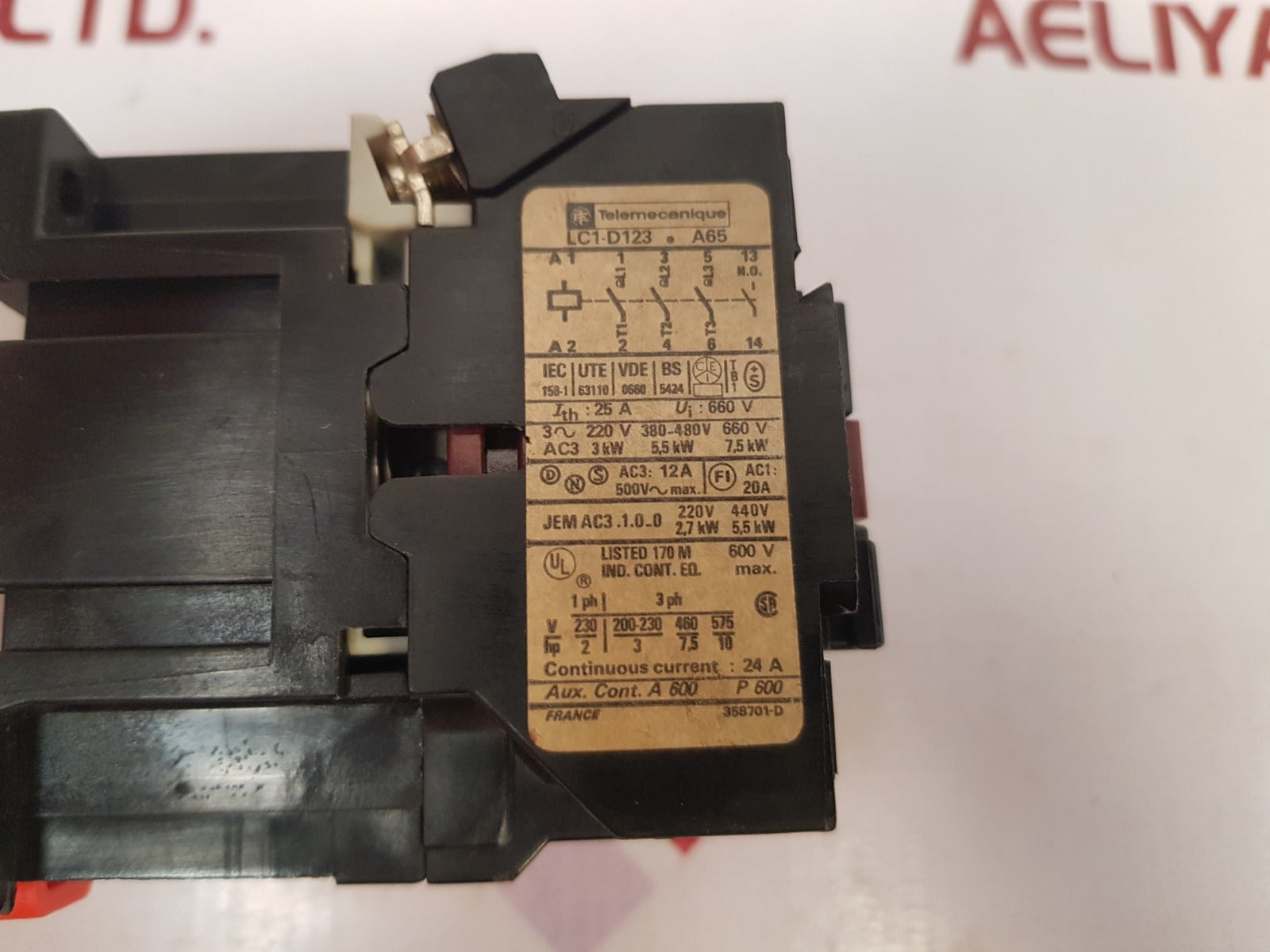 Telemecanique Lc1-d123 Contactor 660 V