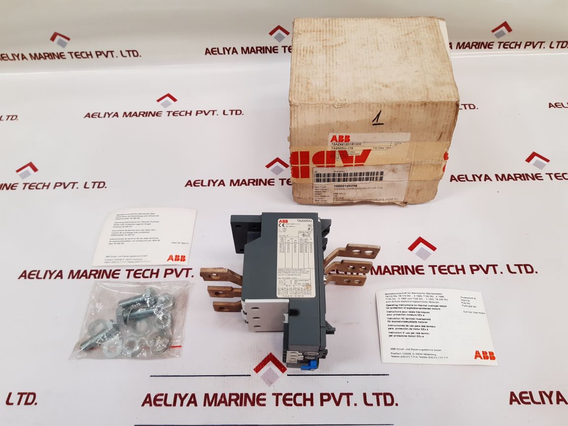 Abb Ta200Du Thermal Overload Relay New