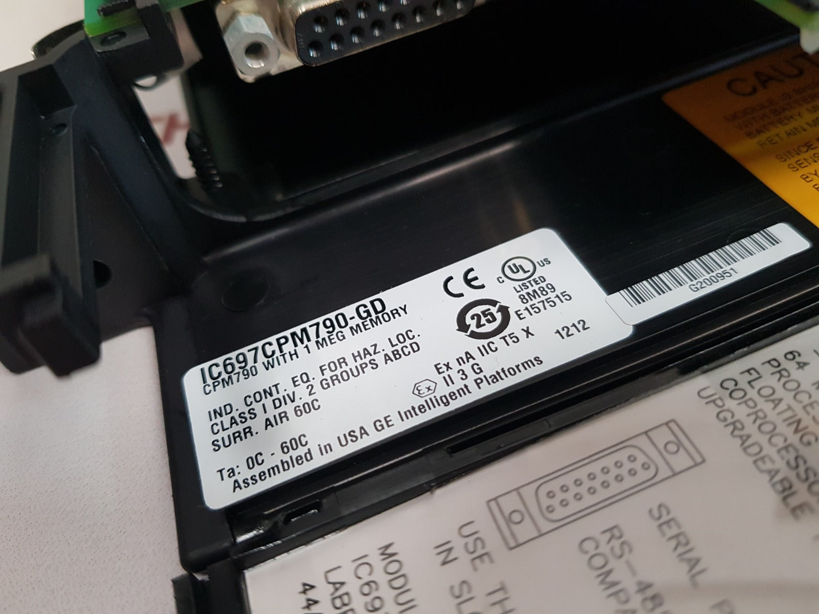 Ge ic697cpm790-gd cpu module