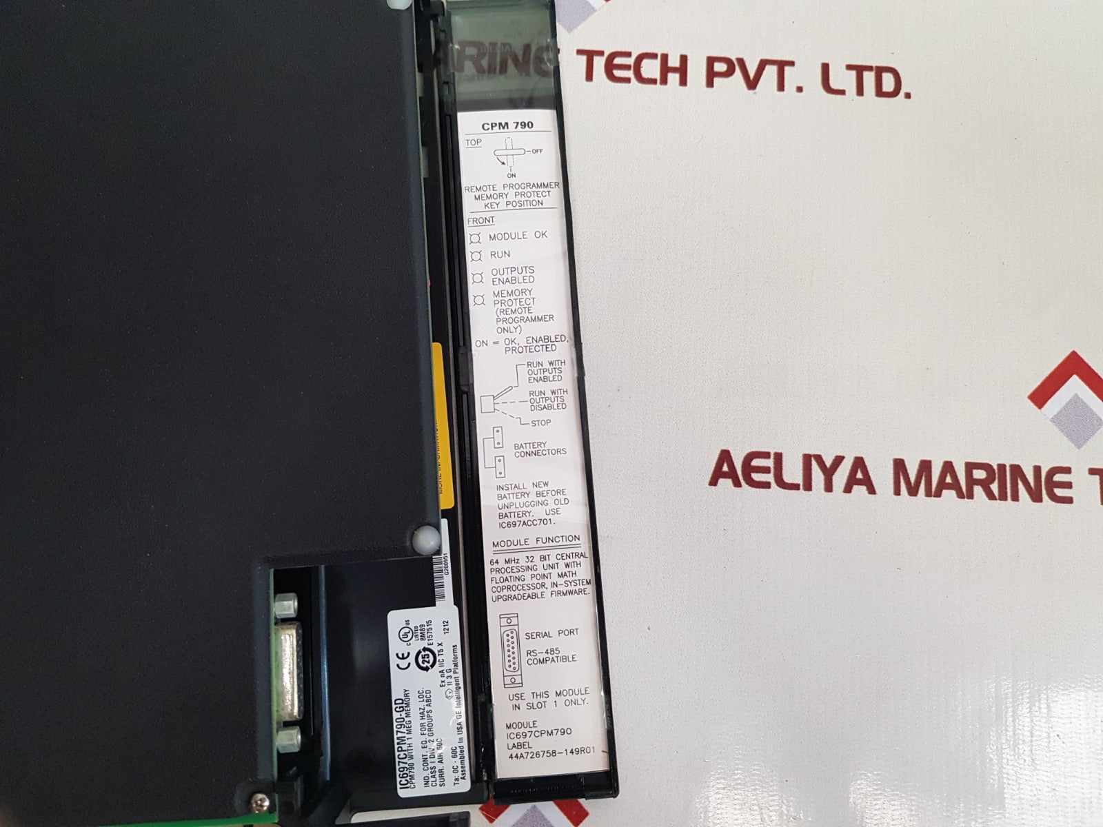 Ge ic697cpm790-gd cpu module