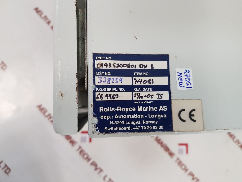 Rolls-royce caa35200801 panel