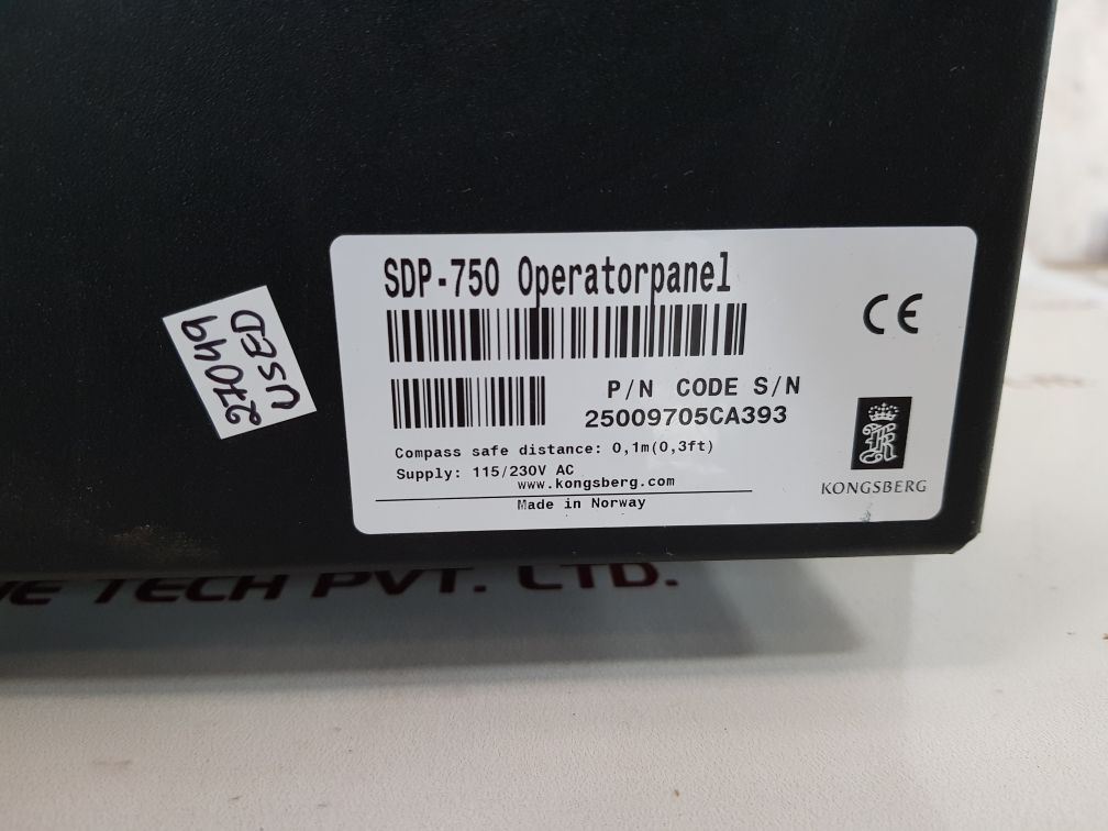 Kongsberg sdp-750 operatorpanel