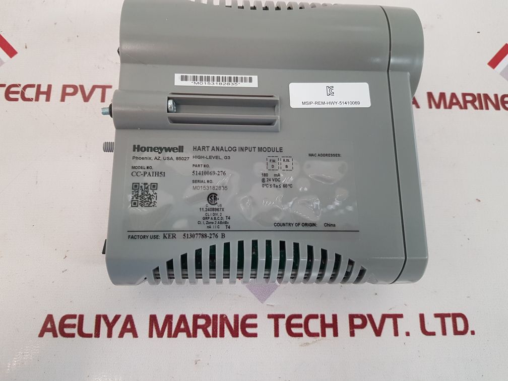 Honeywell Cc-paih51 Hart Analog Input Module 51410069-276