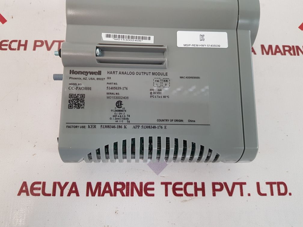 Honeywell Cc-paoh01 Hart Analog Output Module 51405039-176