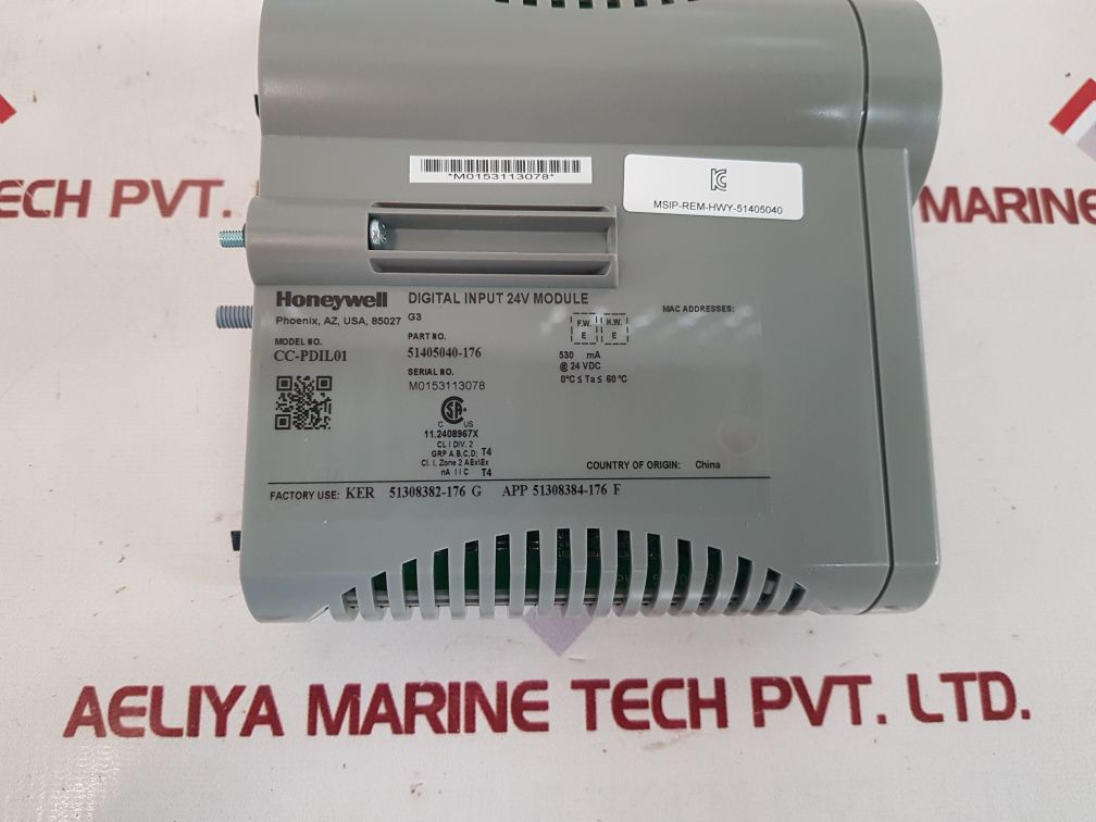 Honeywell Cc-pdil01 Digital Input 24V Module 51405040-176
