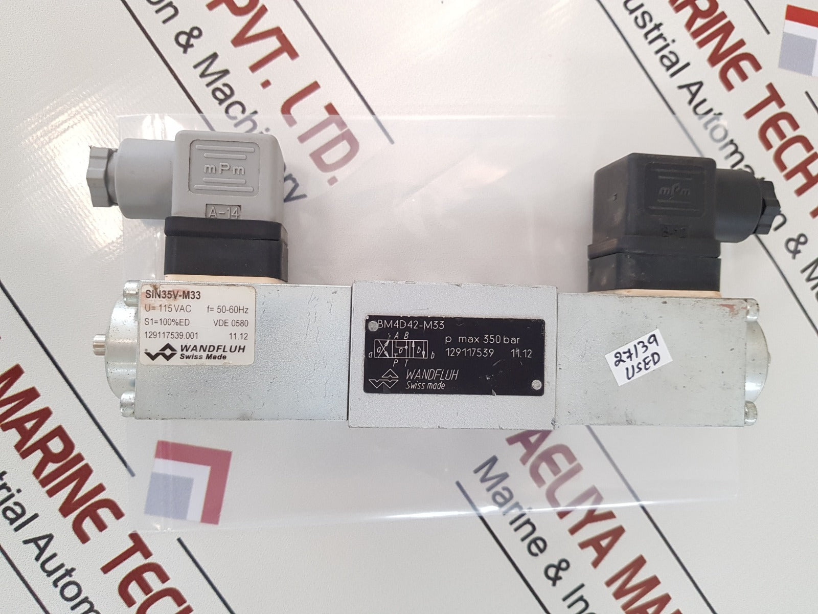 Wandfluh Bm4D42-m33 Hydraulic Spool Valve