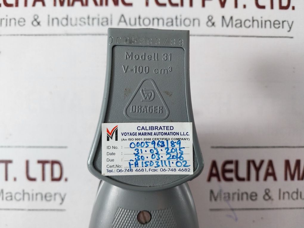 Drager Model 31 V=100 Cm3 Multi Gas Detector Pump Set 6727211