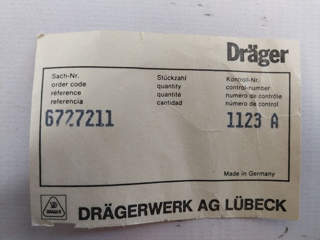 Drager Model 31 V-100 Cm3 Multi Gas Detector Pump Set