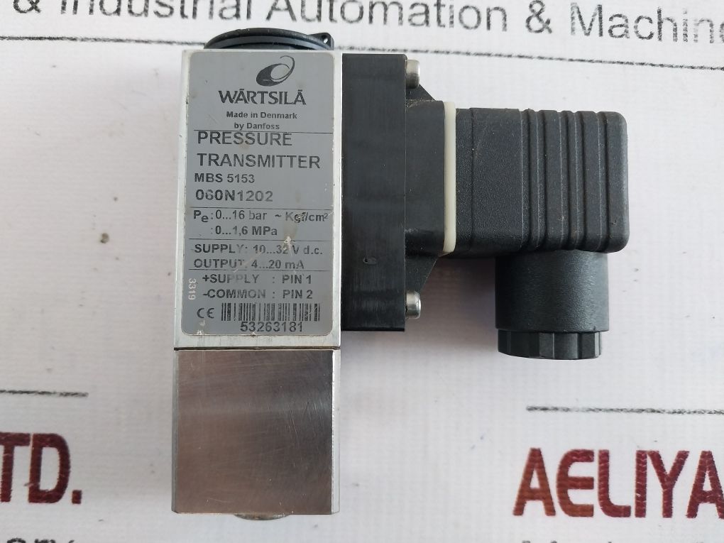 Wartsila Mbs 5153 Pressure Transmitter 060N1202