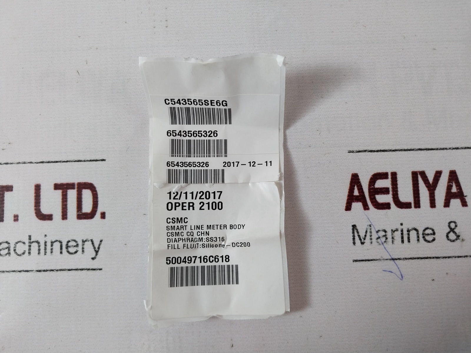 Honeywell 50049716C618 Smart Line Meter Body Oper 2100 Csmc