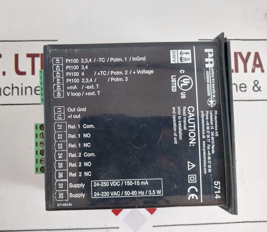 Pr Electronics 5714B Programmable Led Indicator 150-15Ma, 5714S104