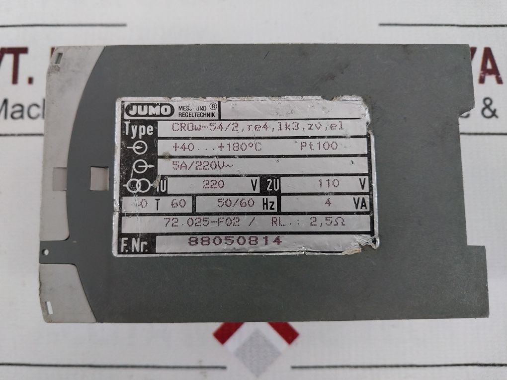 Jumo Crow-54/2, Te4, 1K3, Zv, El Temperature Controller