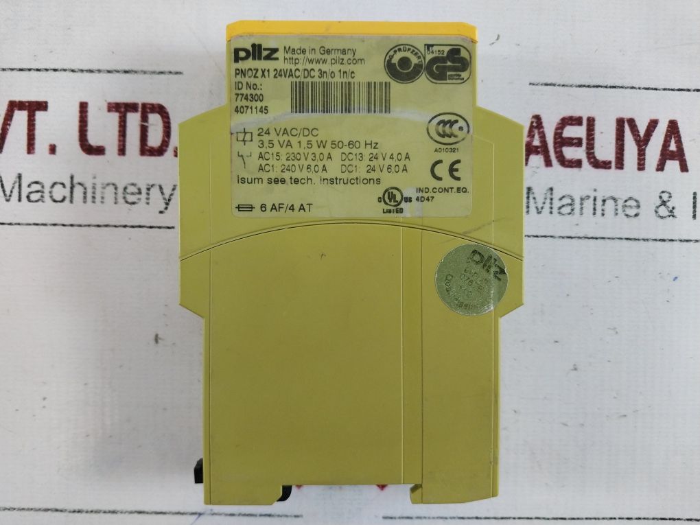 Pilz Pnoz X1 24Vac/Dc 3N/O 1N/C Safety Relay