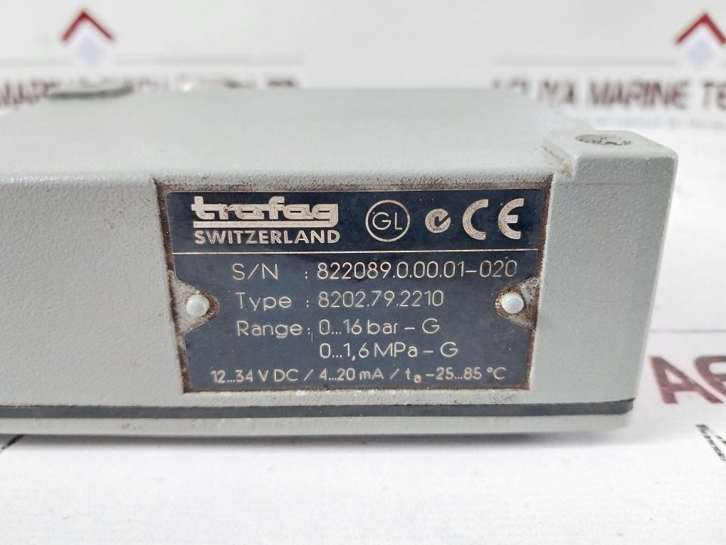 Trafag 8202.79.2210 Pressure Transmitter 0...16 Bar-g,0...1,6 Mpa-g
