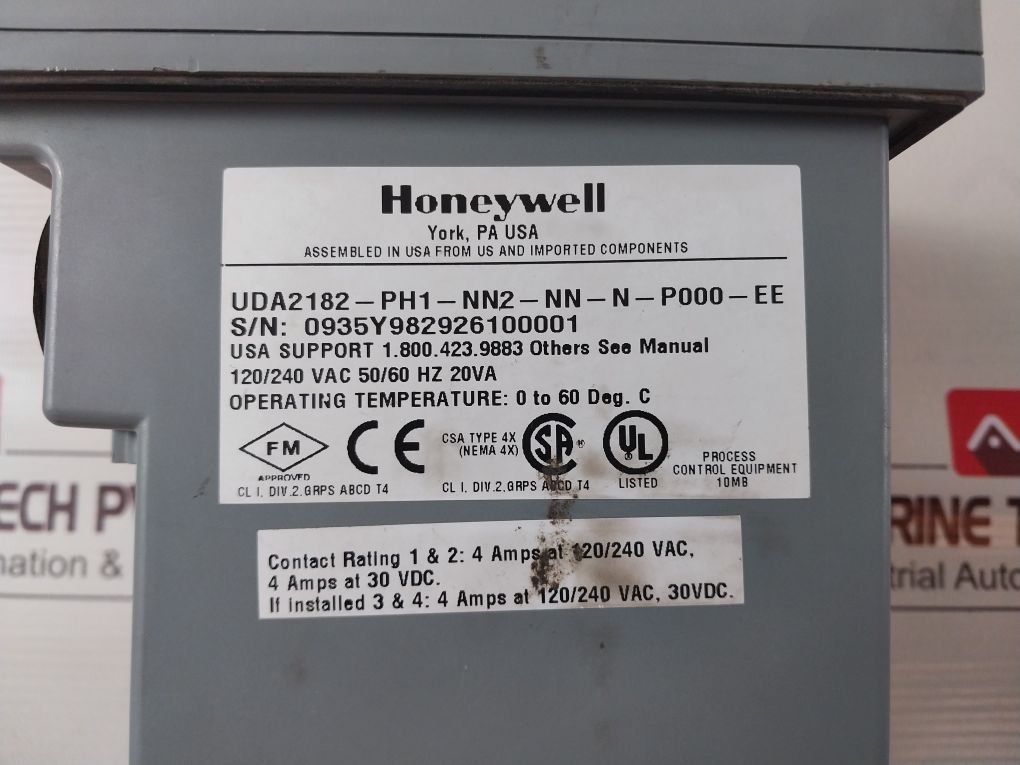 Honeywell Uda2182-ph1-nn2-nn-n-p000-ee Analytical Analyzer