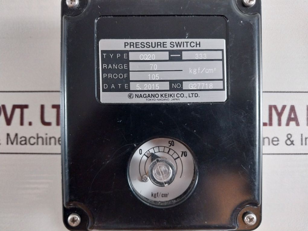 Nagano Keiki Cq20-333 Pressure Switch 70 Kgf/Cm2