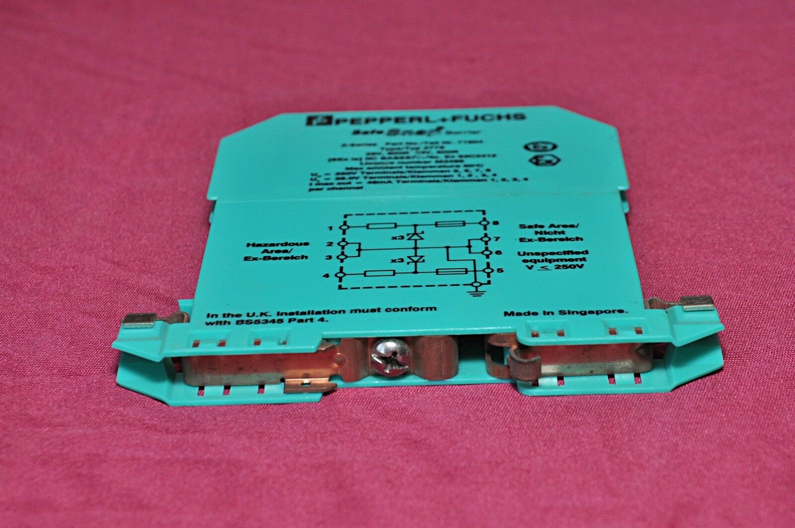 Pepperl+fuchs z-series z778 safe snap barrier 71804