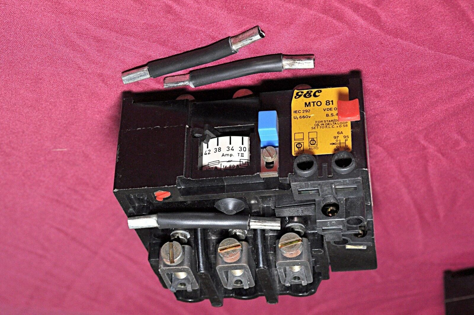 Gec mto 81 overload relay 100a