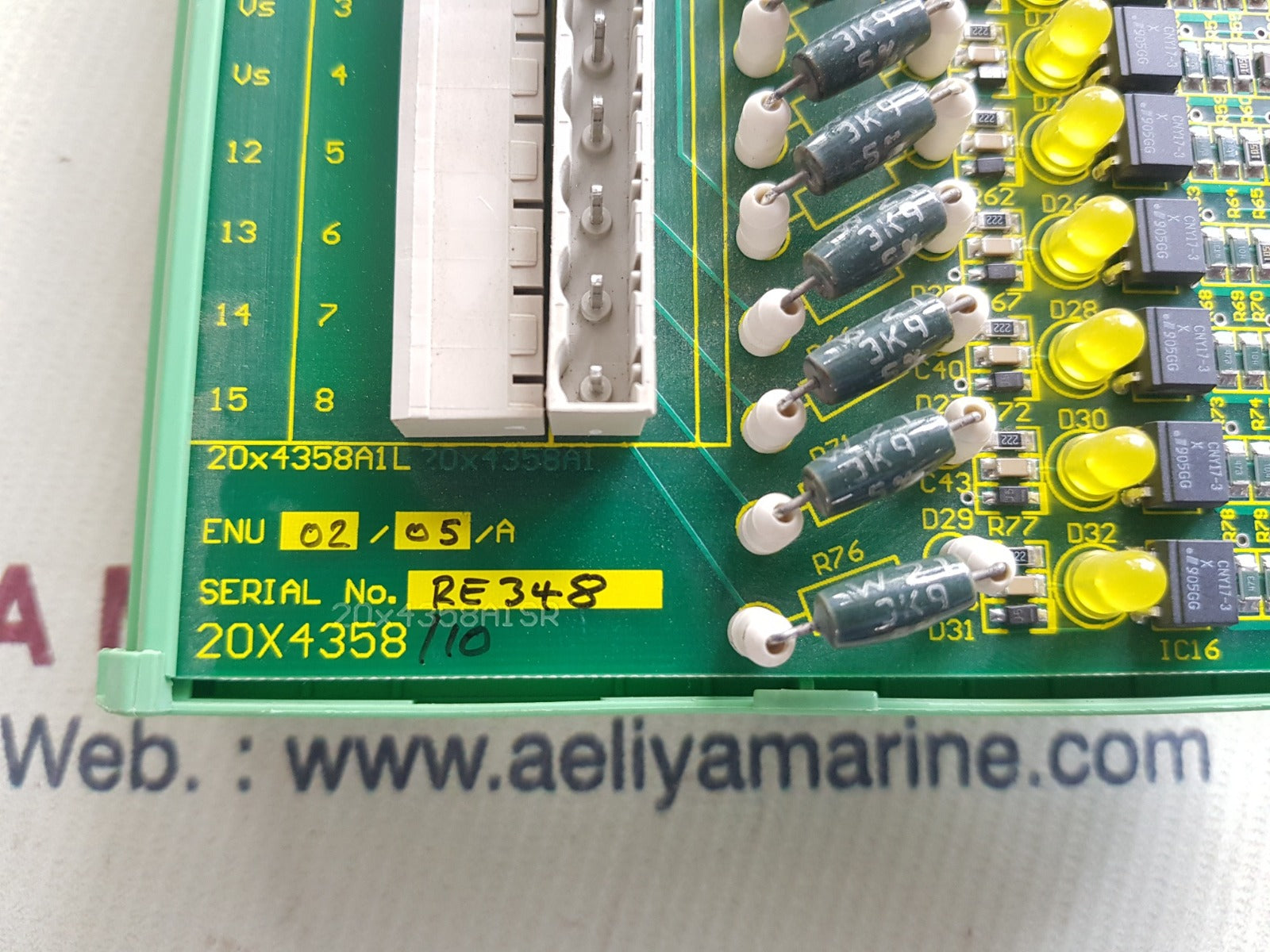 Cegelec controls 20×4358a1sr 16 way digital input panel
