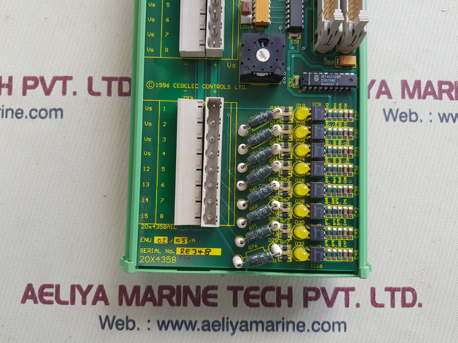 Cegelec controls 20×4358a1sr 16 way digital input panel