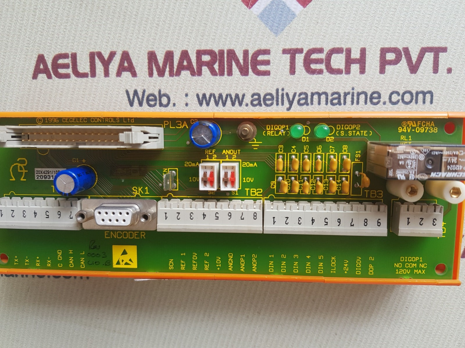 Cegelec 30v9400/10 std termination panel 120v