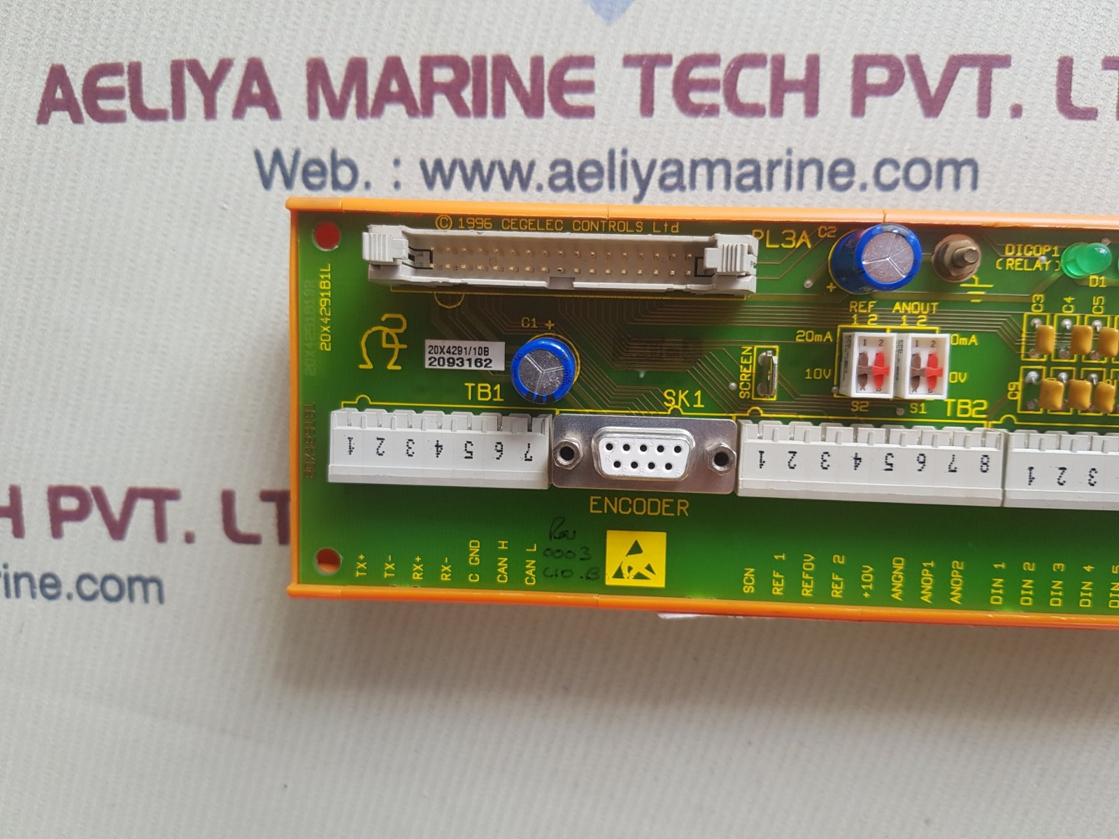 Cegelec 30v9400/10 std termination panel 120v