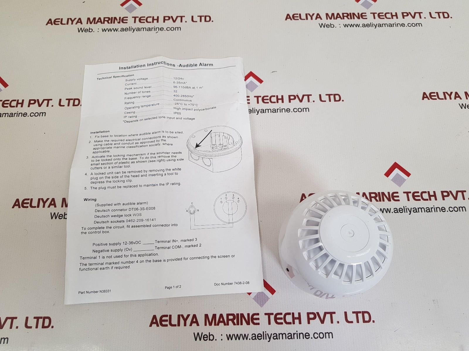 klaxon pss-0050 sounder & deep base 6-35ma