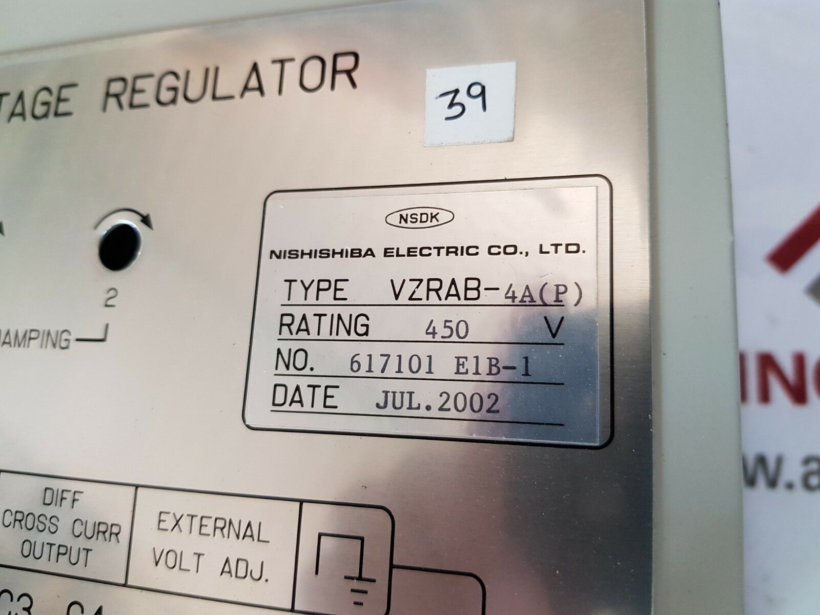 Nishishiba vzrab-4ap automatic voltage regulator