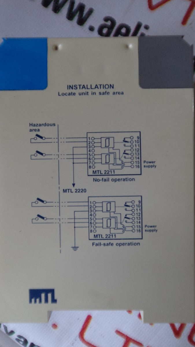Mtl2211 2 channel is-input switch operated relay
