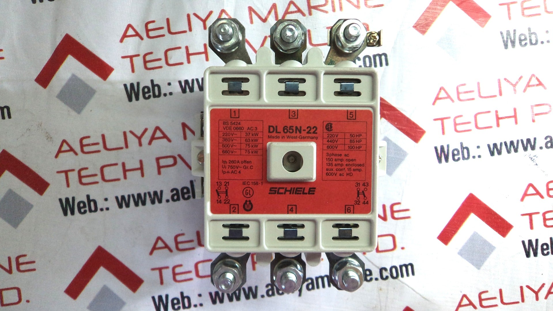 Alstom dl65n-22 air break contactor
