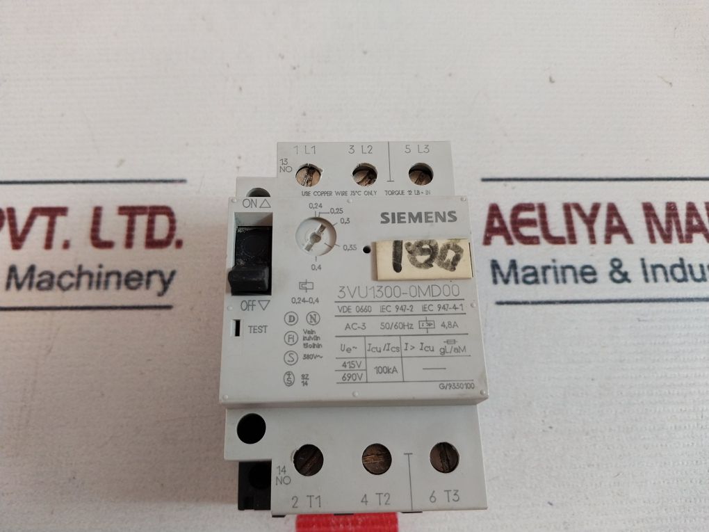 Siemens 3Vu1300-0Md00 Motor Protection Circuit Breaker