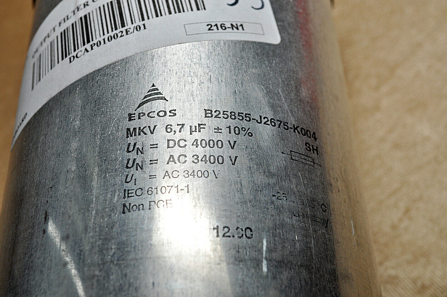 Epcos b25855-j2675-k004 mkv capacitor