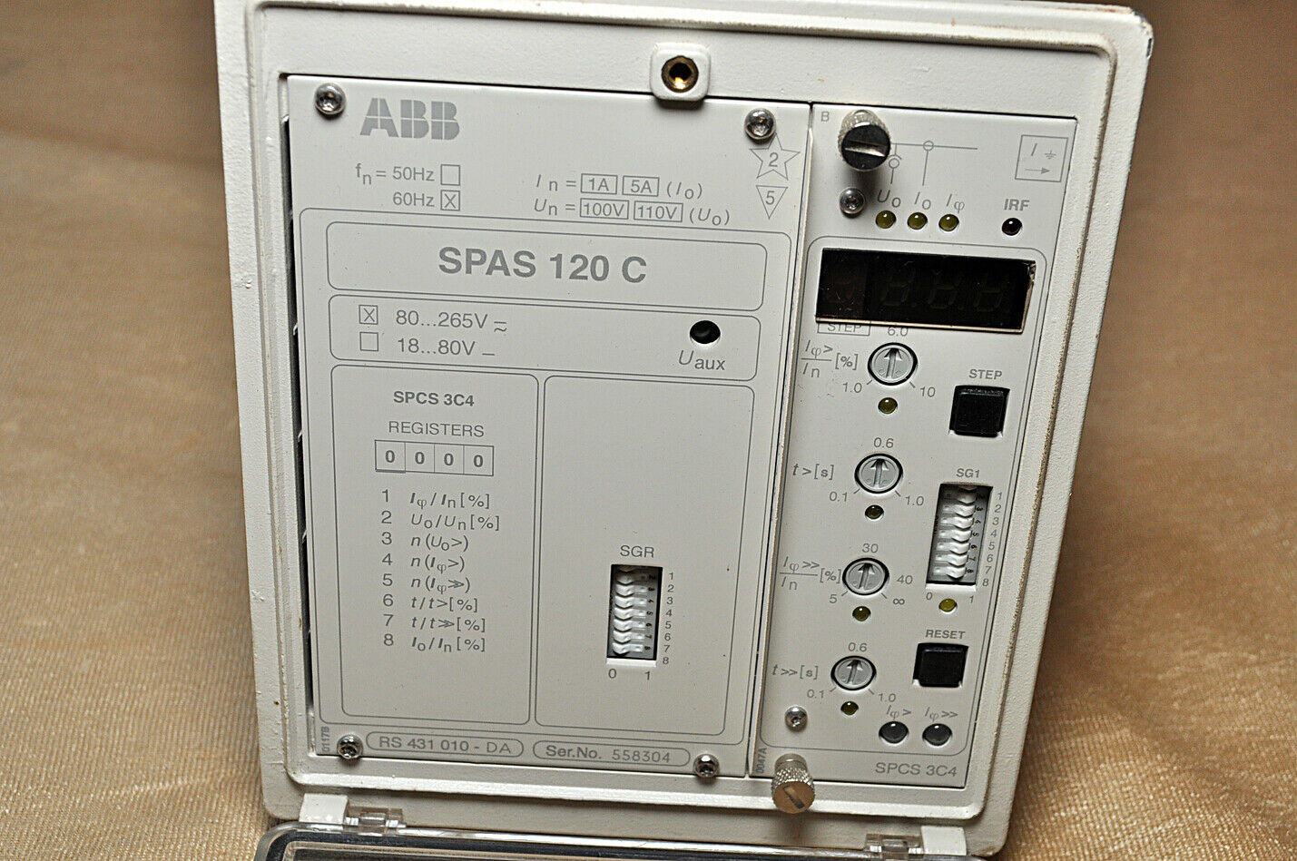 Abb spas 120 c-da rs 431 010-da relay