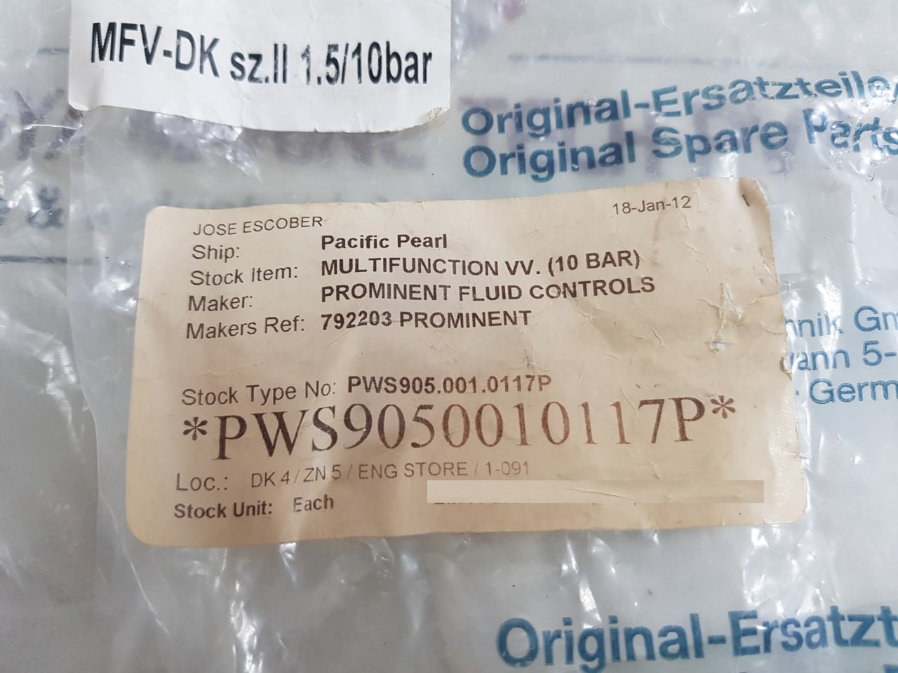 Prominent Mfv-dk Sz.Ii 1.5/10Bar Multifunction Valve